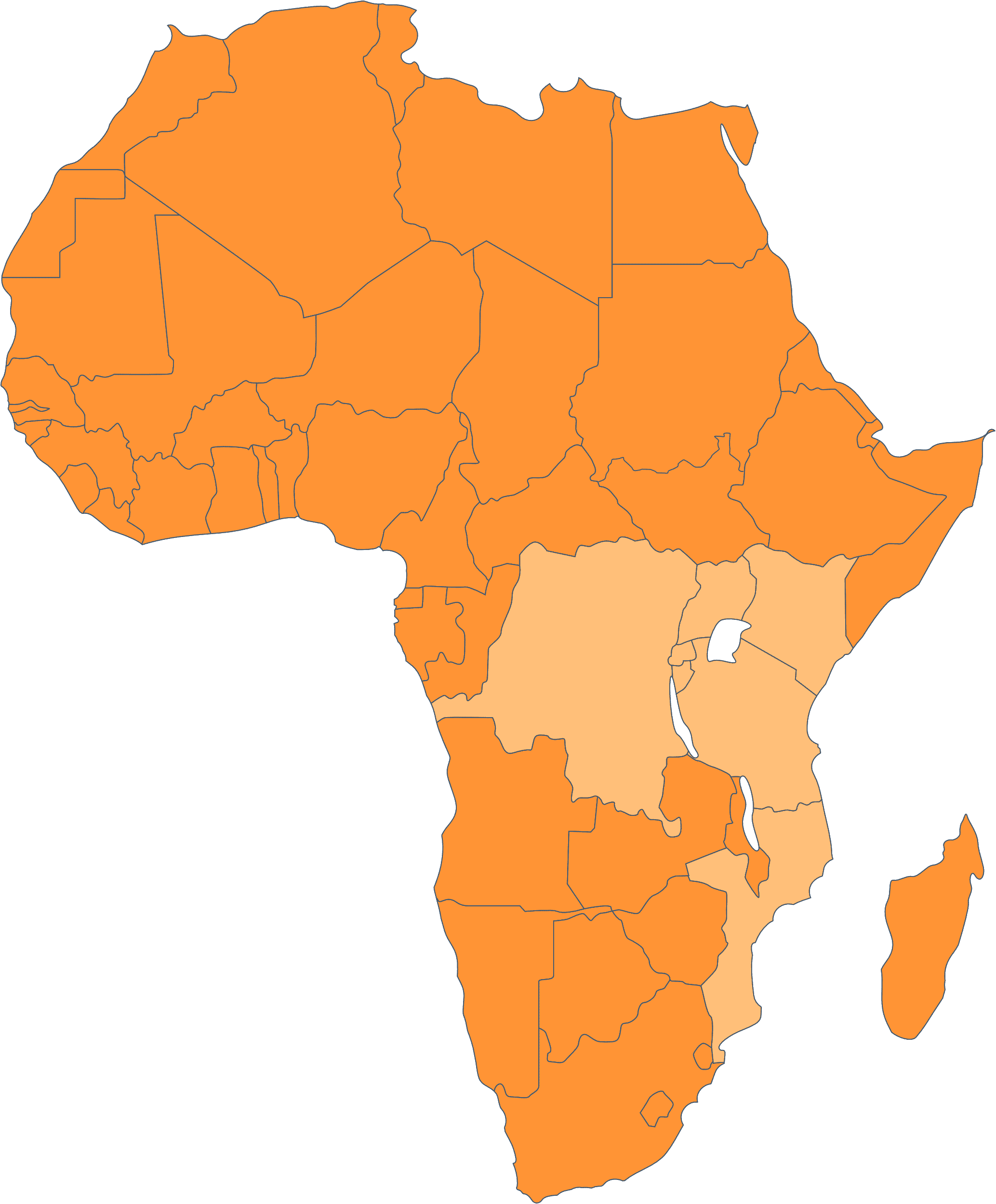Afrika mit Suaheli Kiswahili